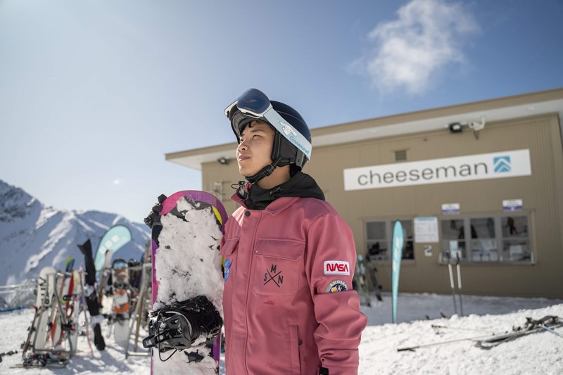 Snowboarder At Mt Cheeseman