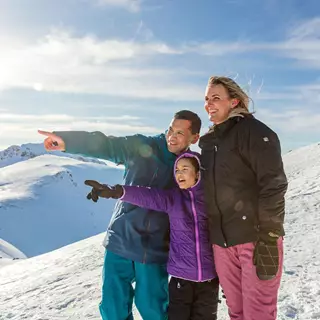 ExploreCHC Family Looking At Scenery From Mount Hutt Ski Field