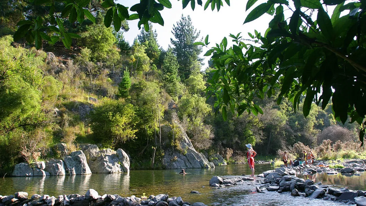 Swimmers at Ashley Gorge