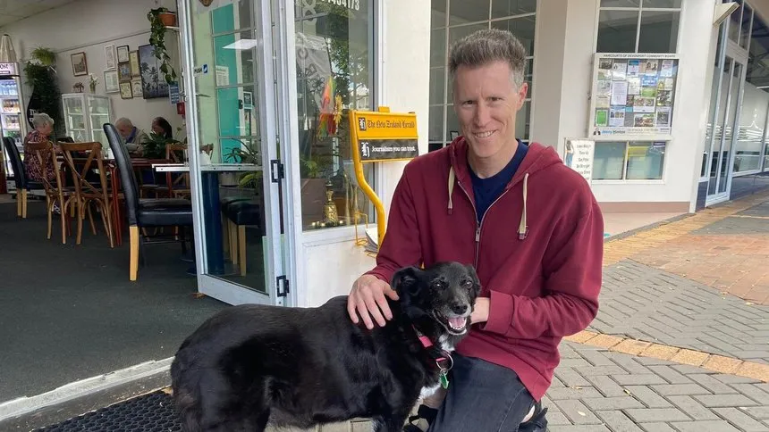 Biran Cox from Inspiring Futures with his dog