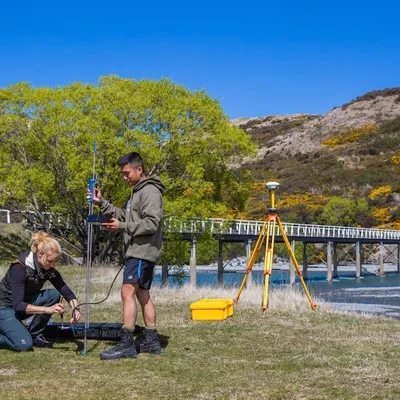 Giscience monitoring near a river bank