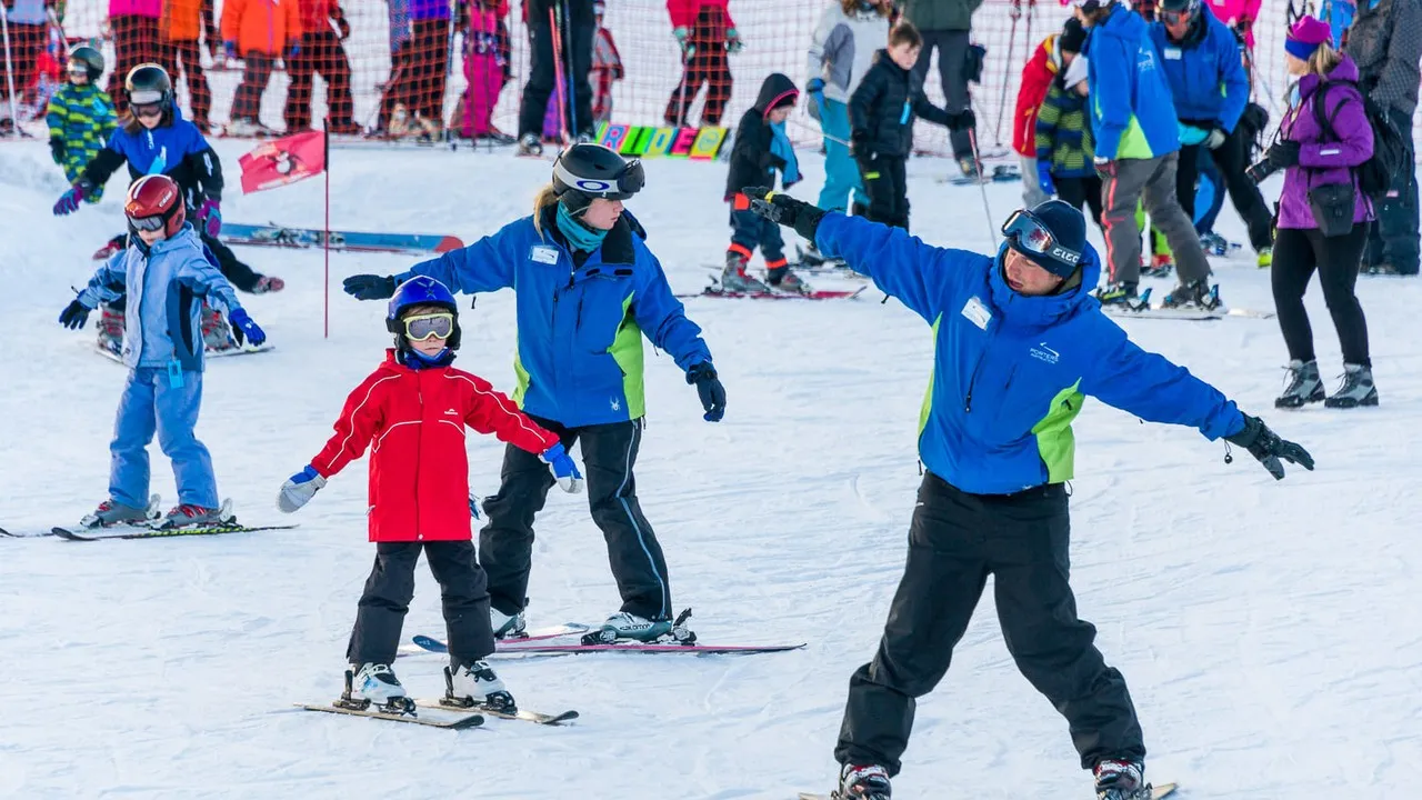 Ski lesson taking place at Porters
