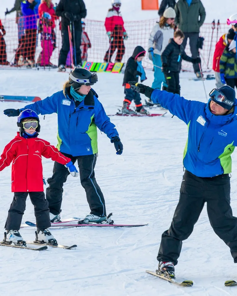 Ski lesson taking place at Porters