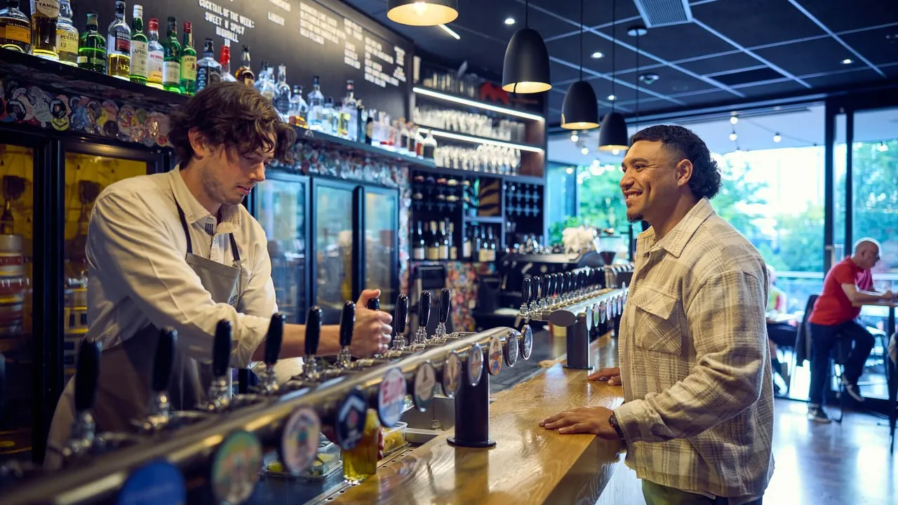 Man ordering a drink at Craft Embassy