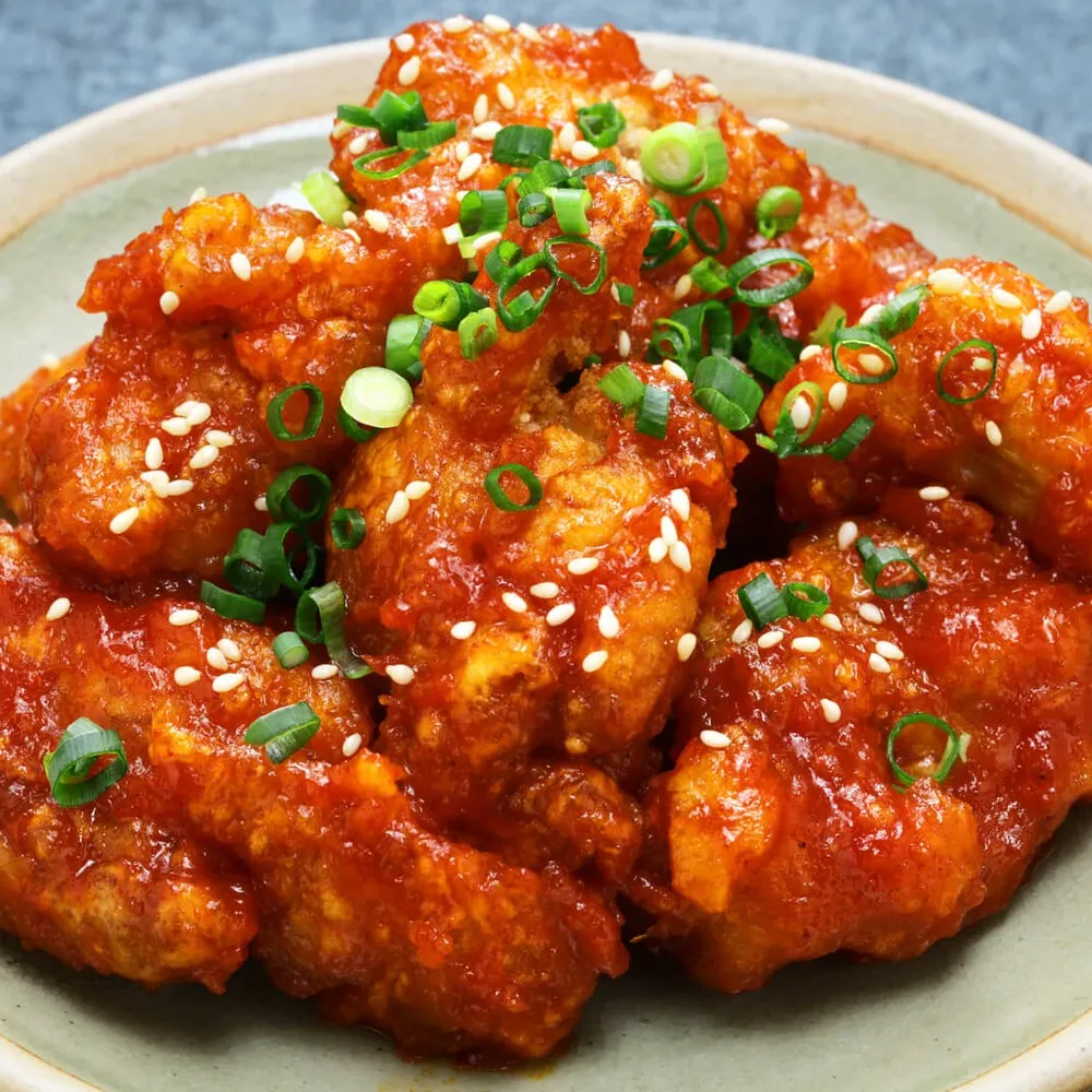 Korean fried chicken close-up