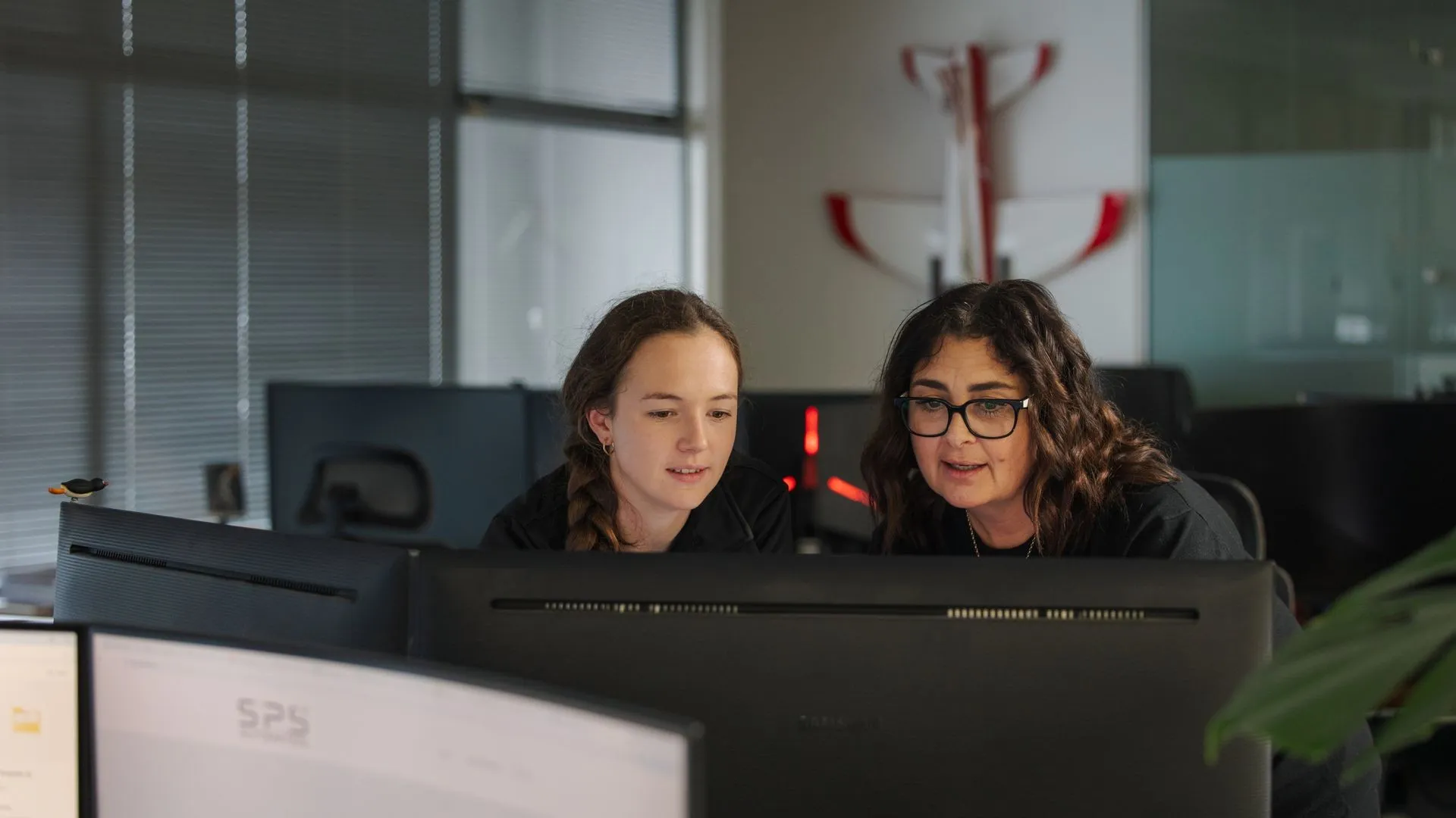 Engineers working on a project