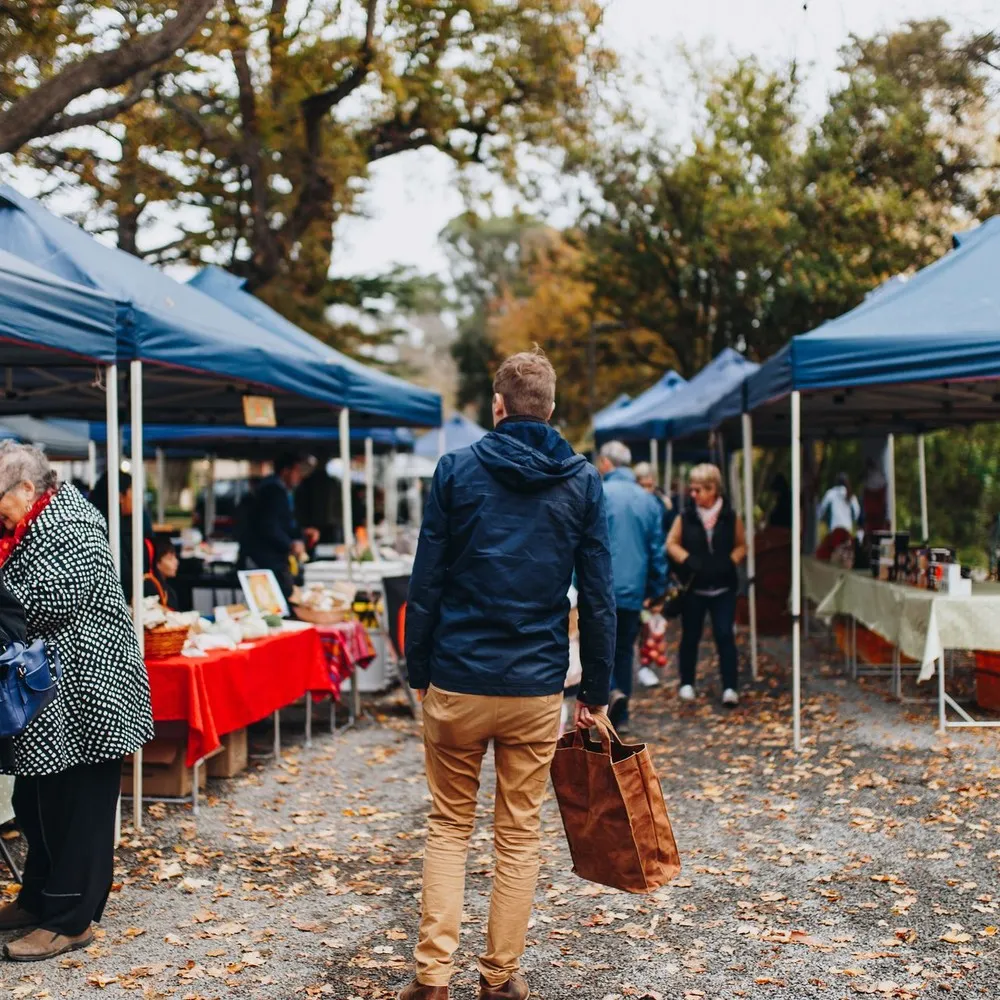 market in autumn