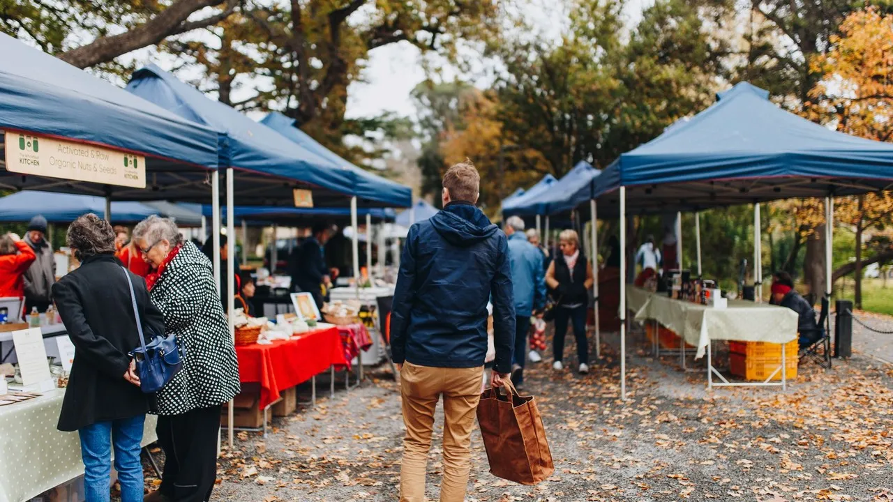 market in autumn