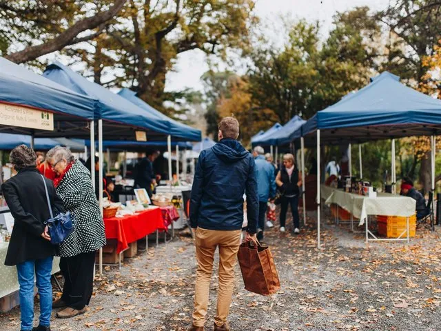 market in autumn