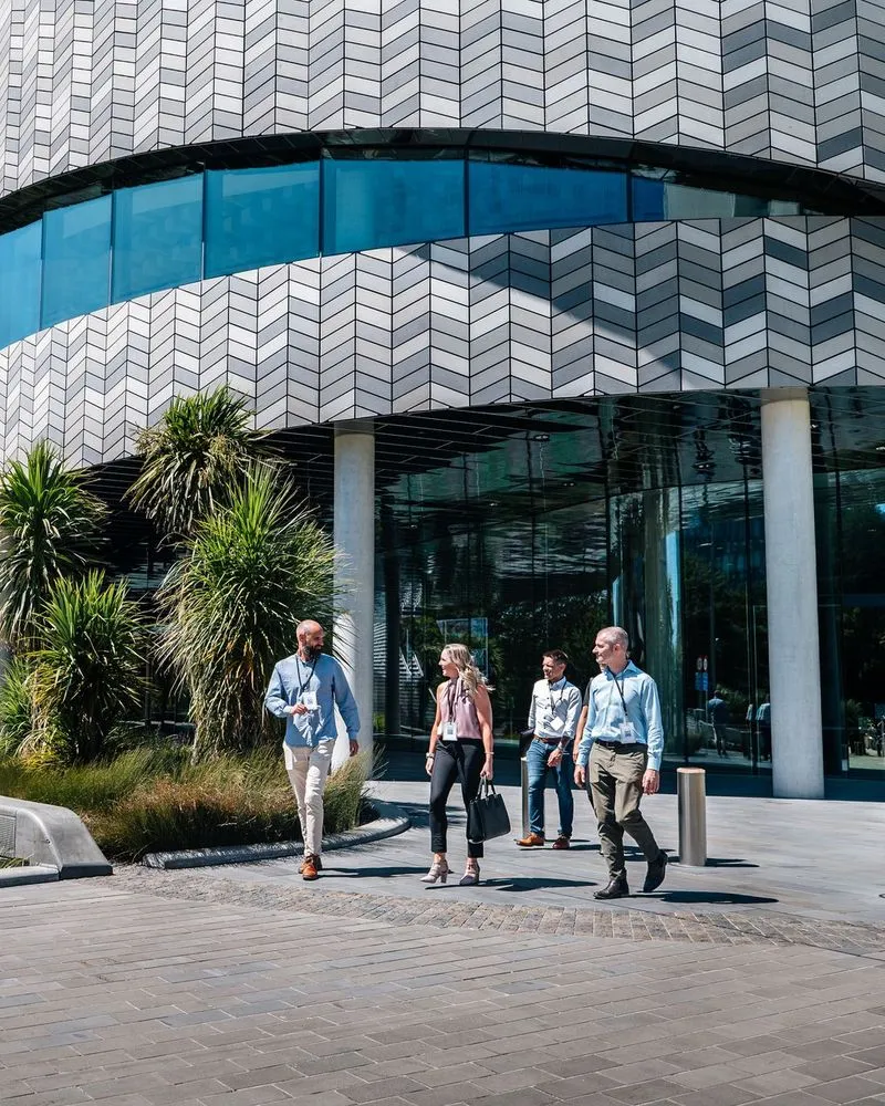Conference delegates outside Te Pae