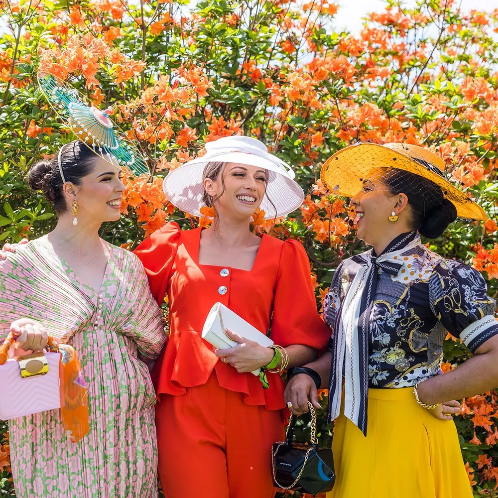 Ladies dressed up for the races
