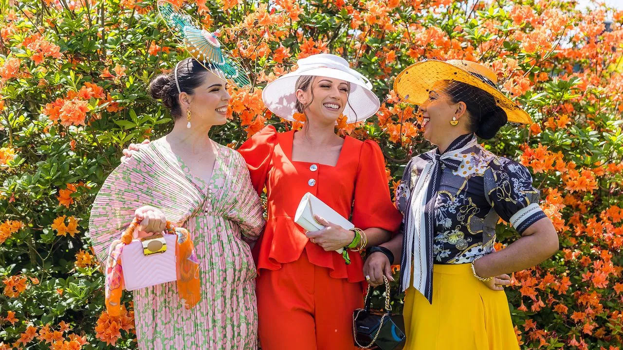 Ladies dressed up for the races