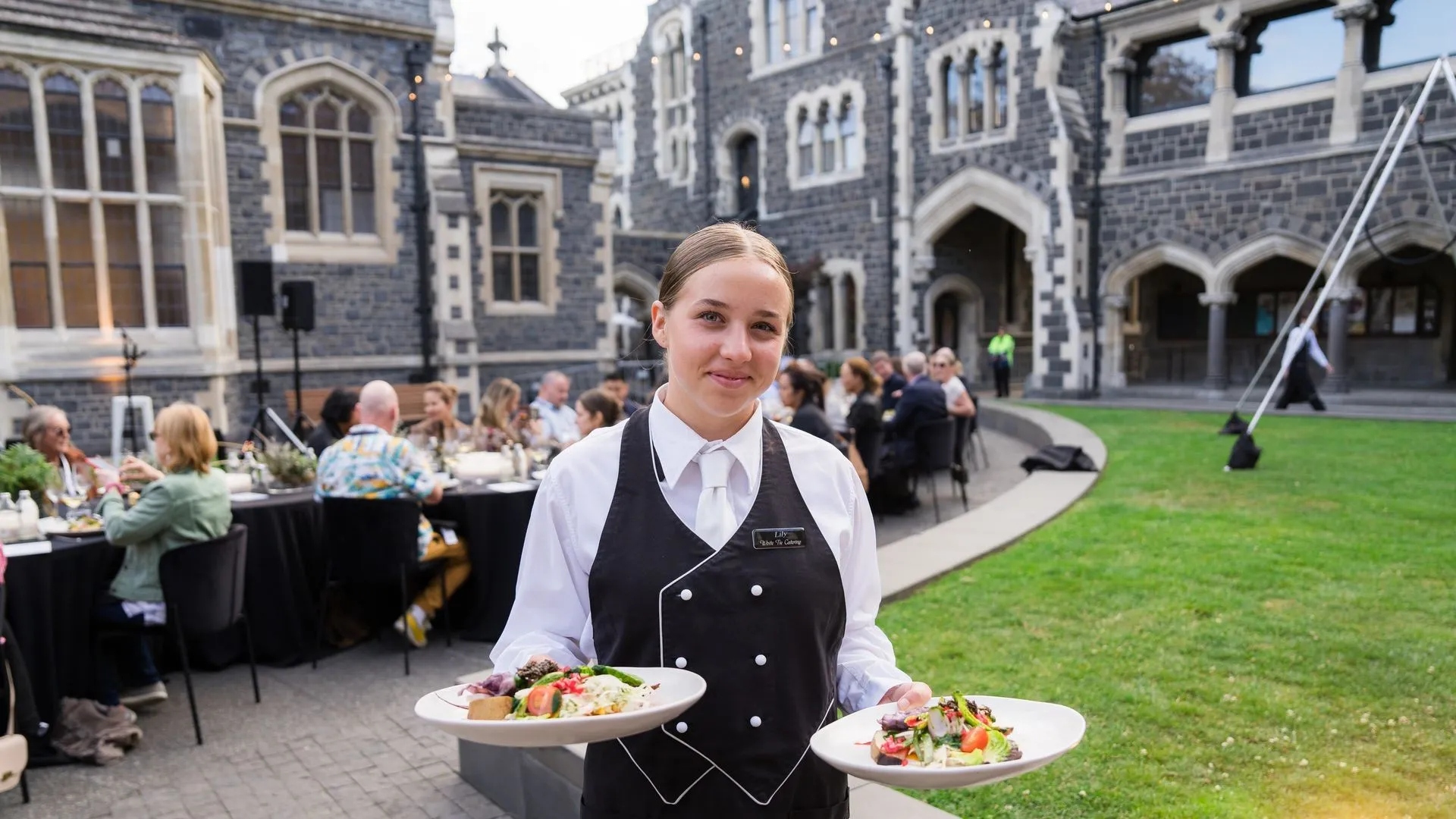 outdoor dinner at the arts centre