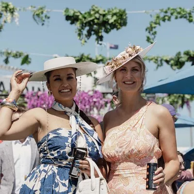 Ladies dressed up at Addington Raceway Show Week