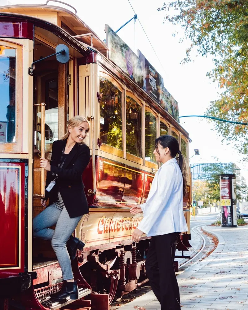 Getting around the city on a tram