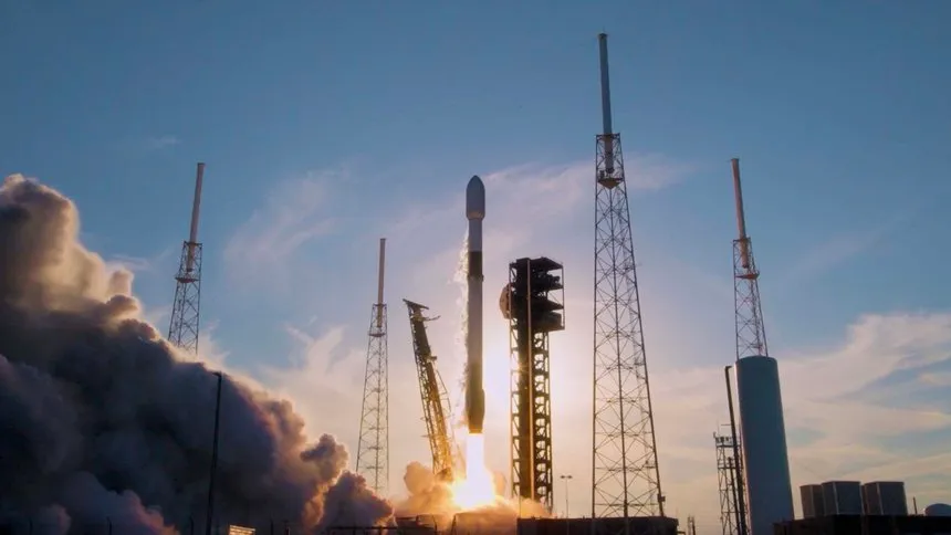 Starlink Rocket taking off