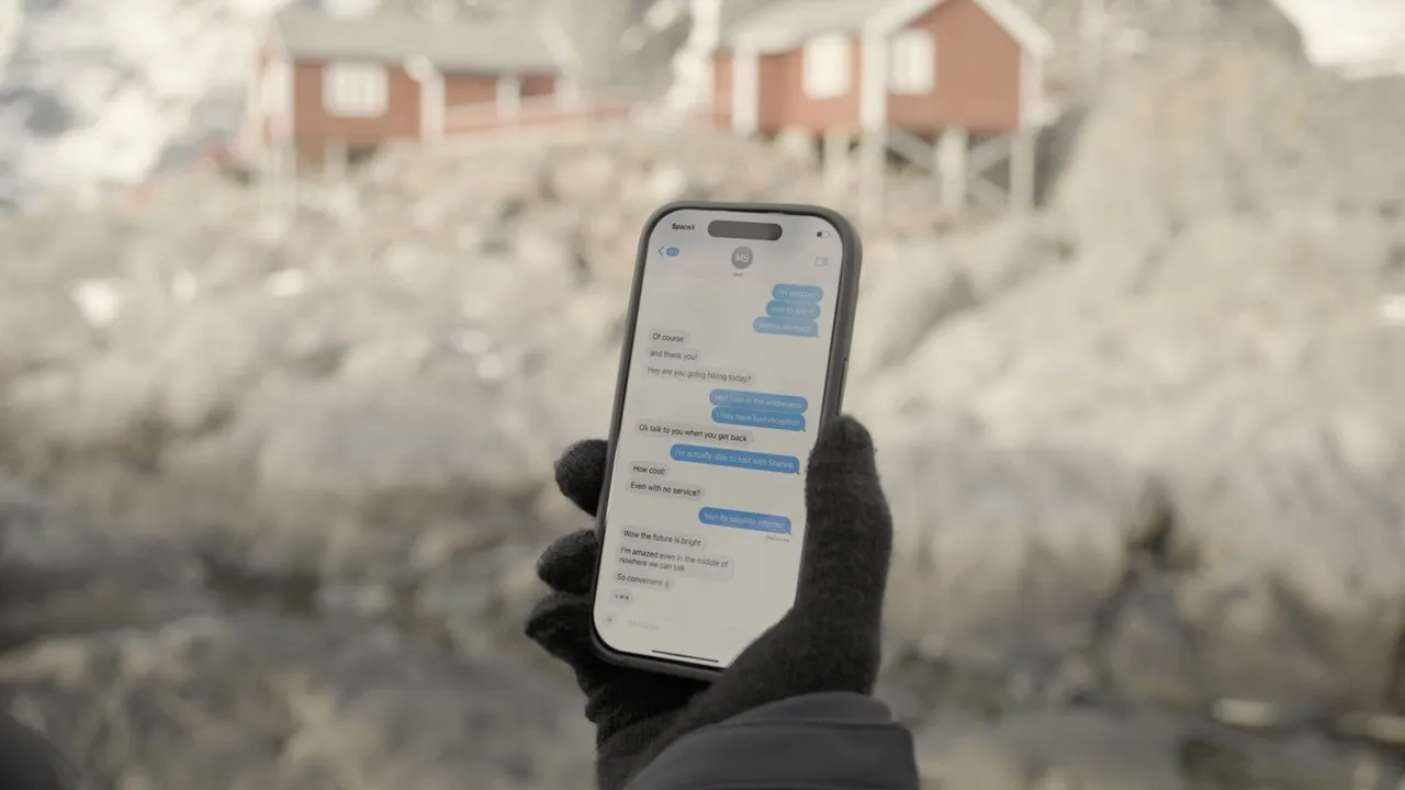 Person holding a mobile phone