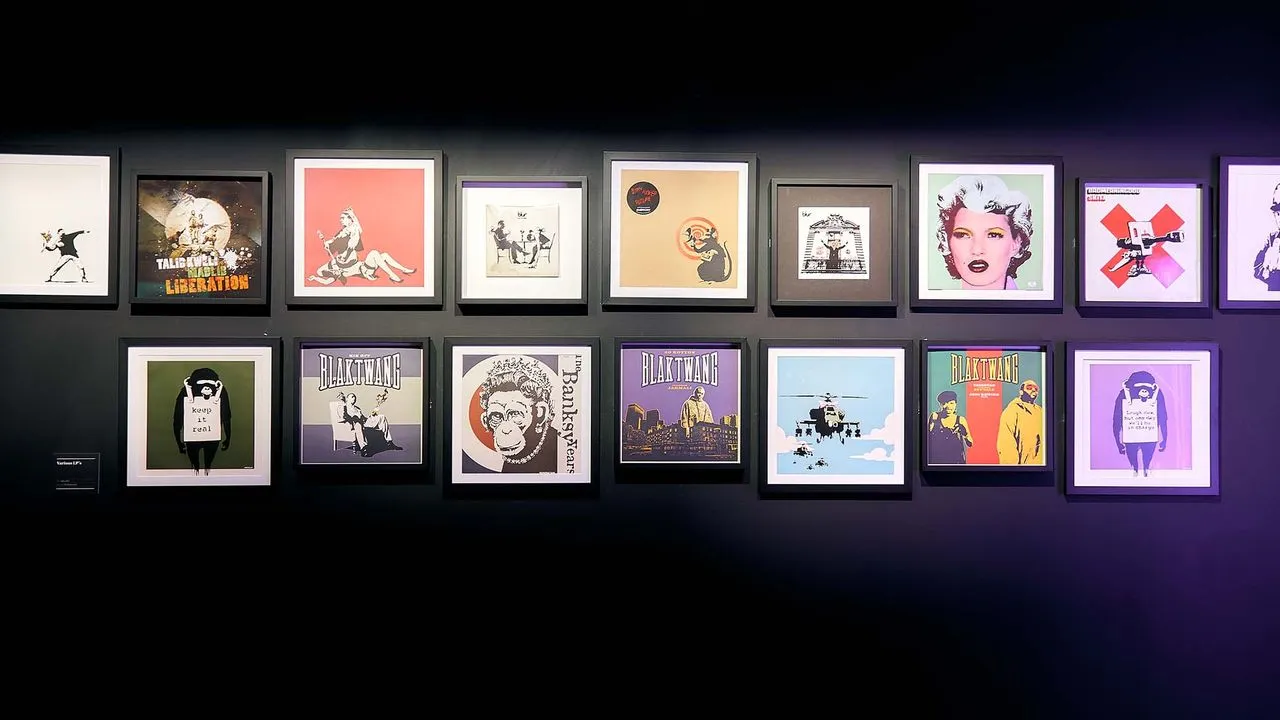 Banksy artworks on the wall