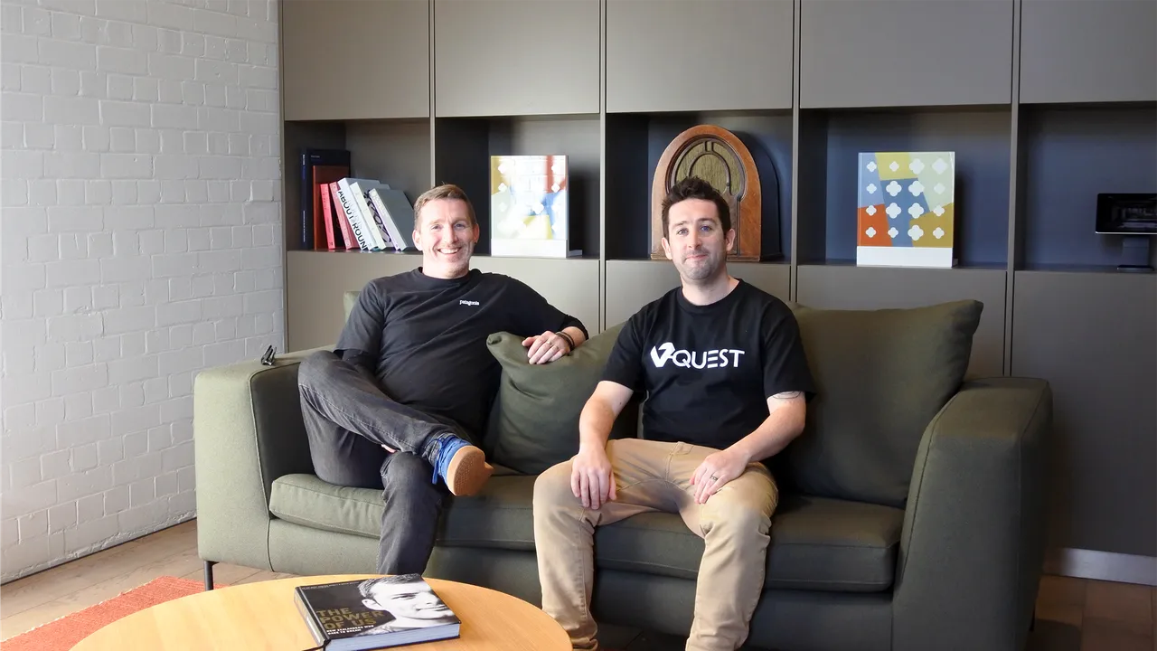 V-Quest founders on the couch