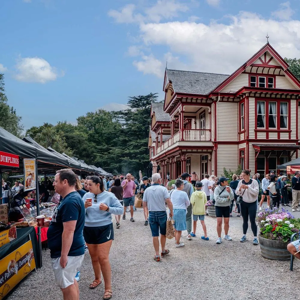People enjoying the Riccarton Bush Markets