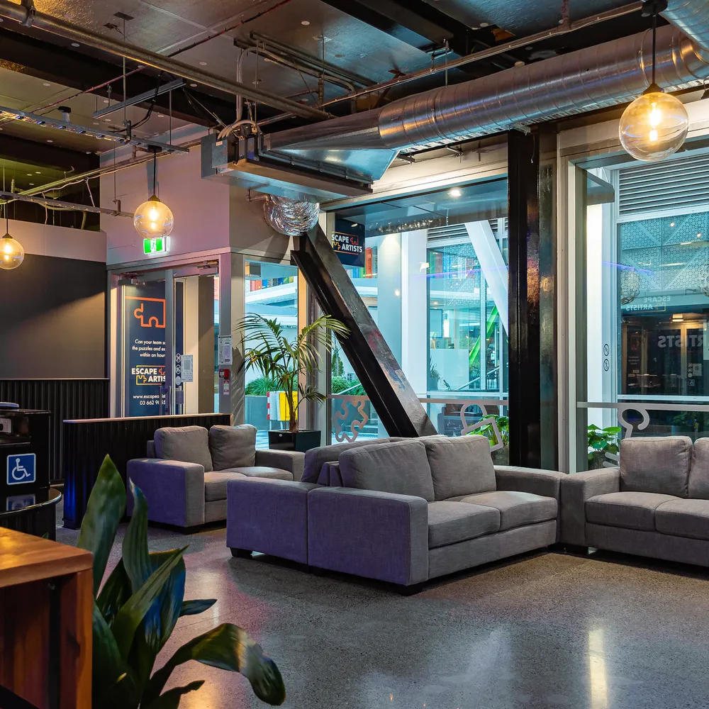 Lobby at the Escape Artists