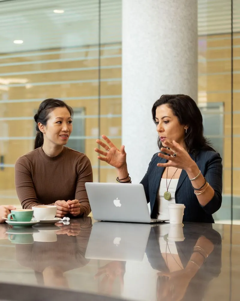 Meeting over coffee.