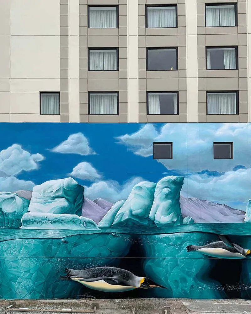 Antarctic Street Art Panorama