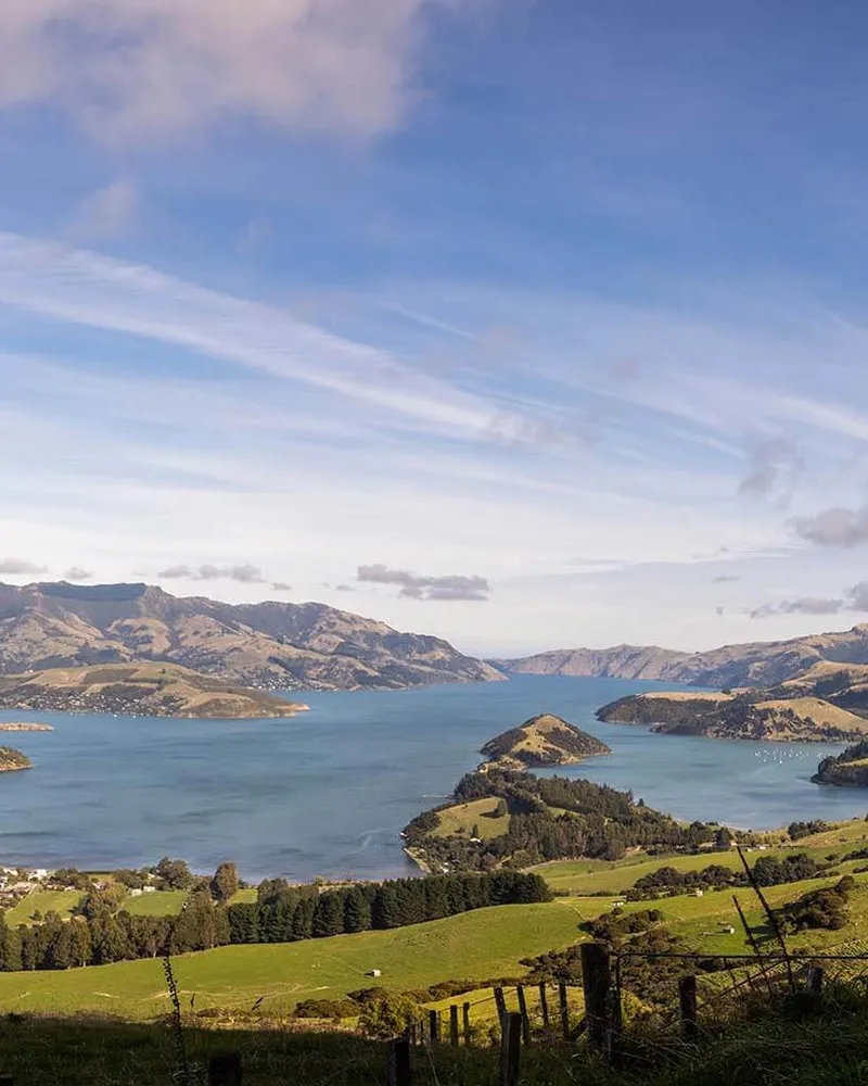 A panoramic view over Akaroa