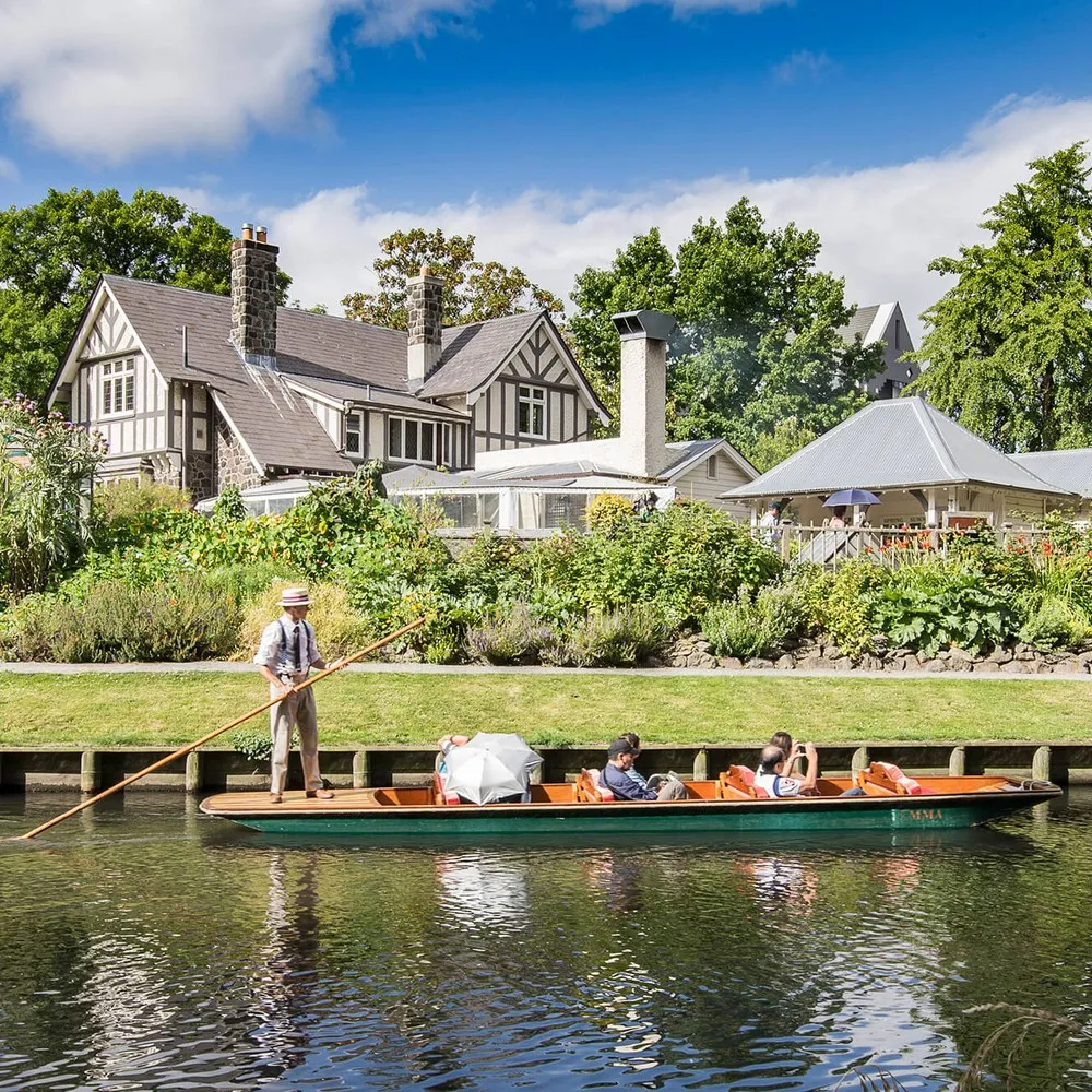 Punting outside the Curators House