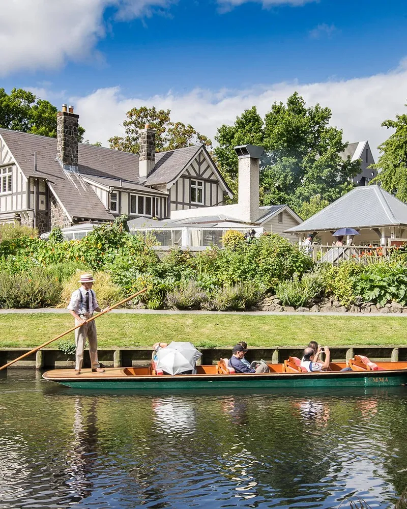 Punting outside the Curators House