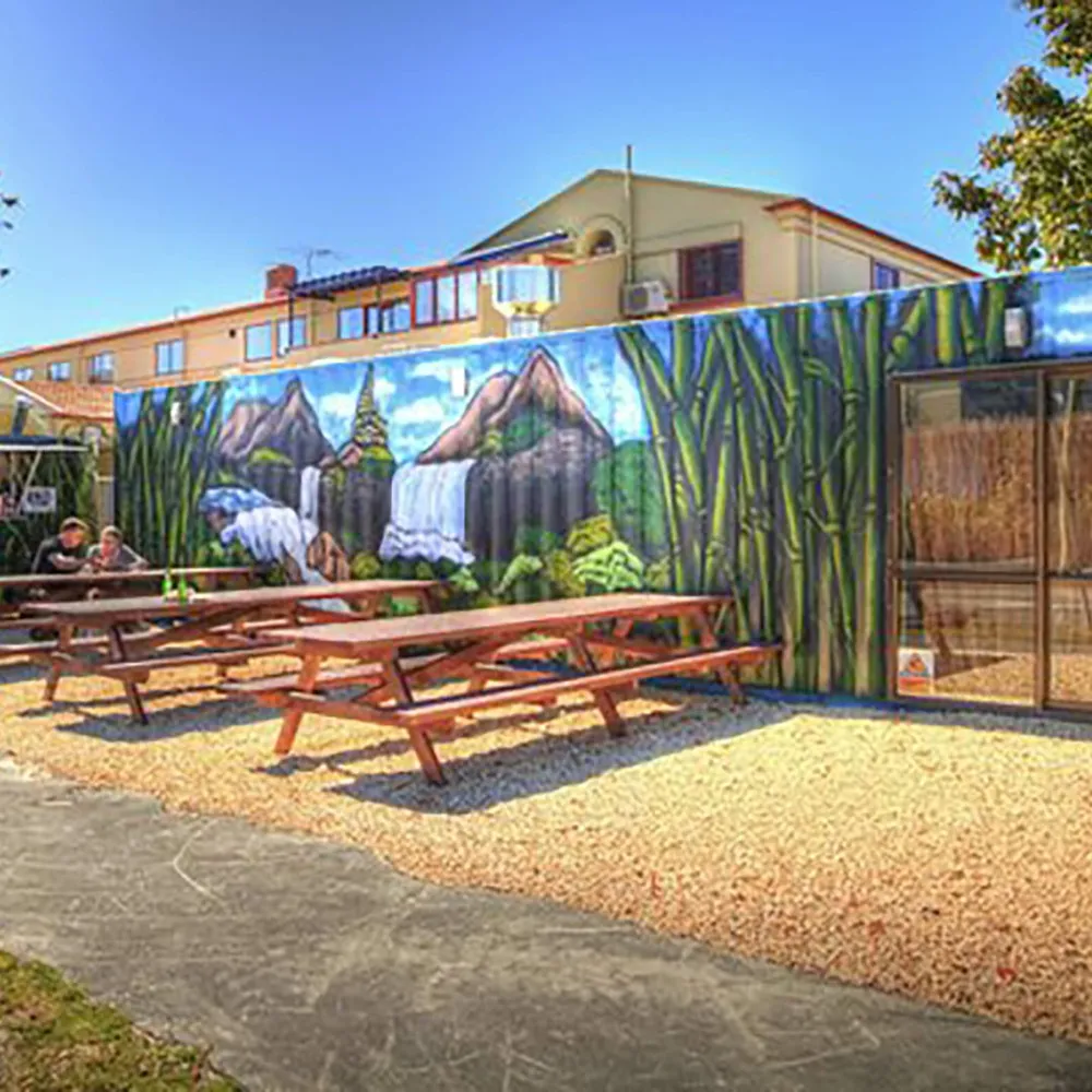 Outside at the Thai Container