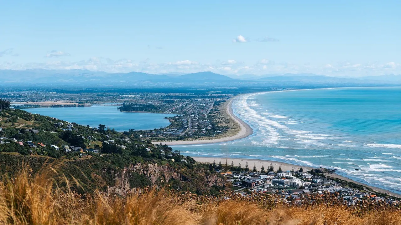 From Sumner Looking Towards New Brighton Christchurch.