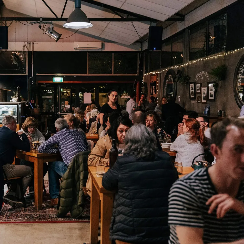 People enjoying a drink at the Brewery