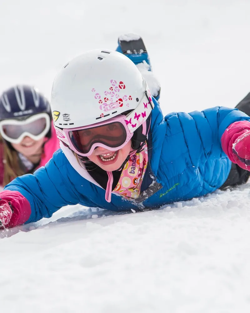 Kids having fun in the snow at Mt Hutt