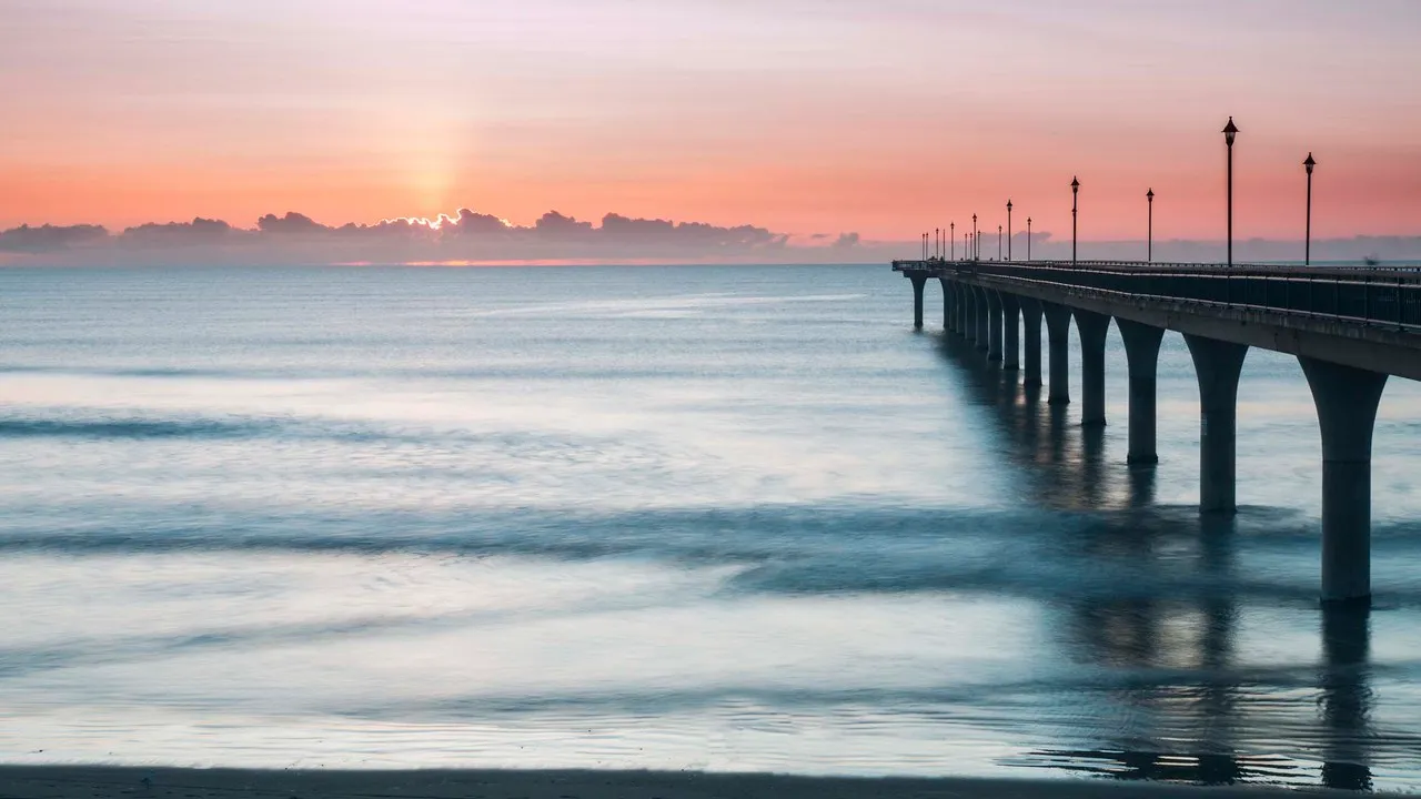 Winter sunrise at New Brighton Pier