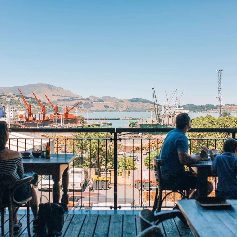 Lyttelton Coffee Company balcony view