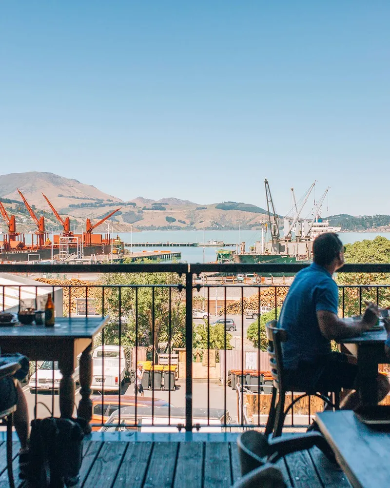 Lyttelton Coffee Company balcony view
