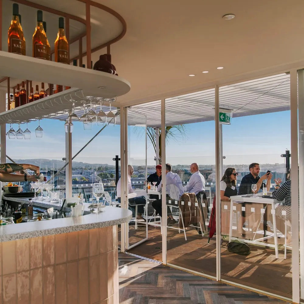 Interior at The Pink Lady rooftop bar