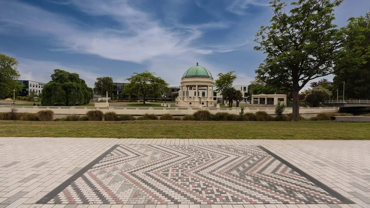 Mat outside the Band Rotunda