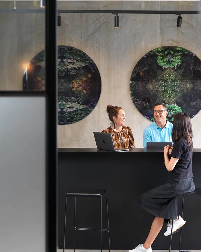 People having a business meeting in Christchurch.
