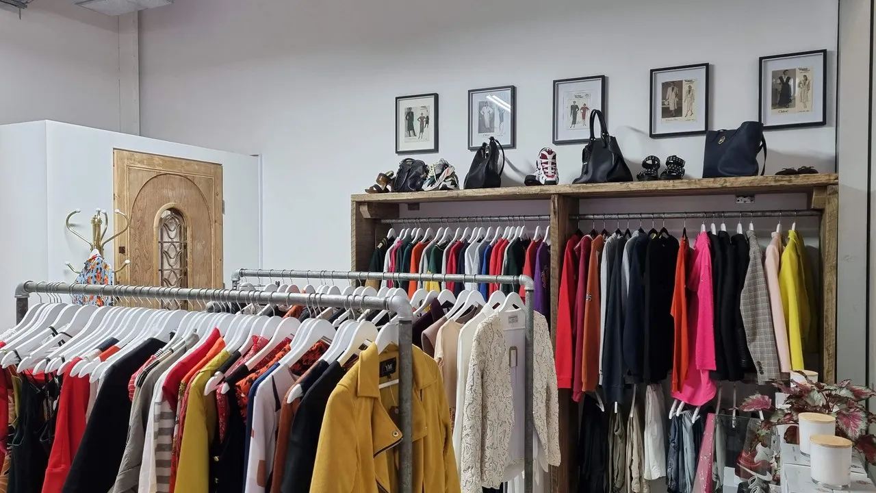 Racks of clothing