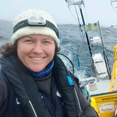 Lisa Blair in rough sea