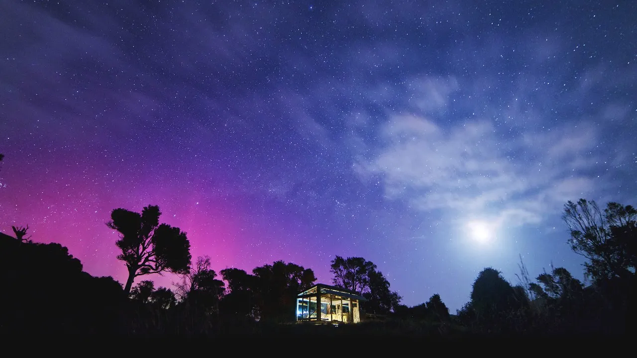 Night sky above Kereu Pure Pod, Hurunui