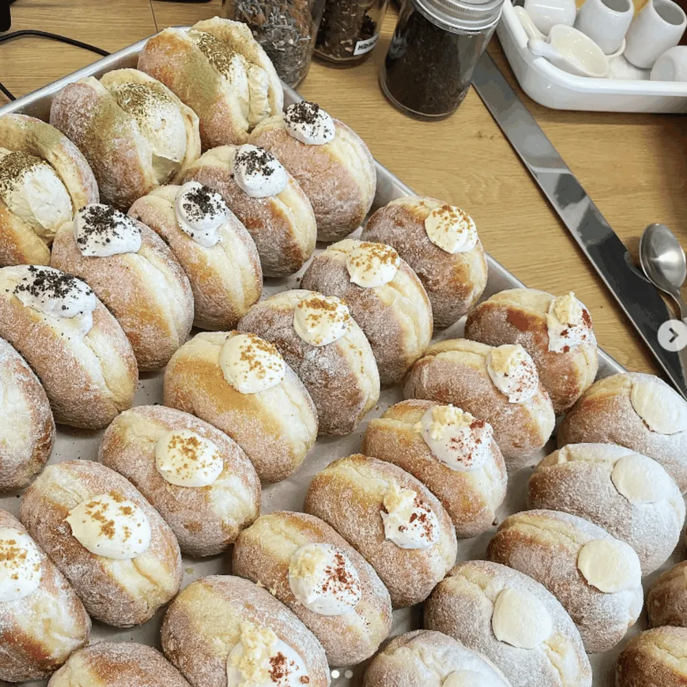 Tray of donuts