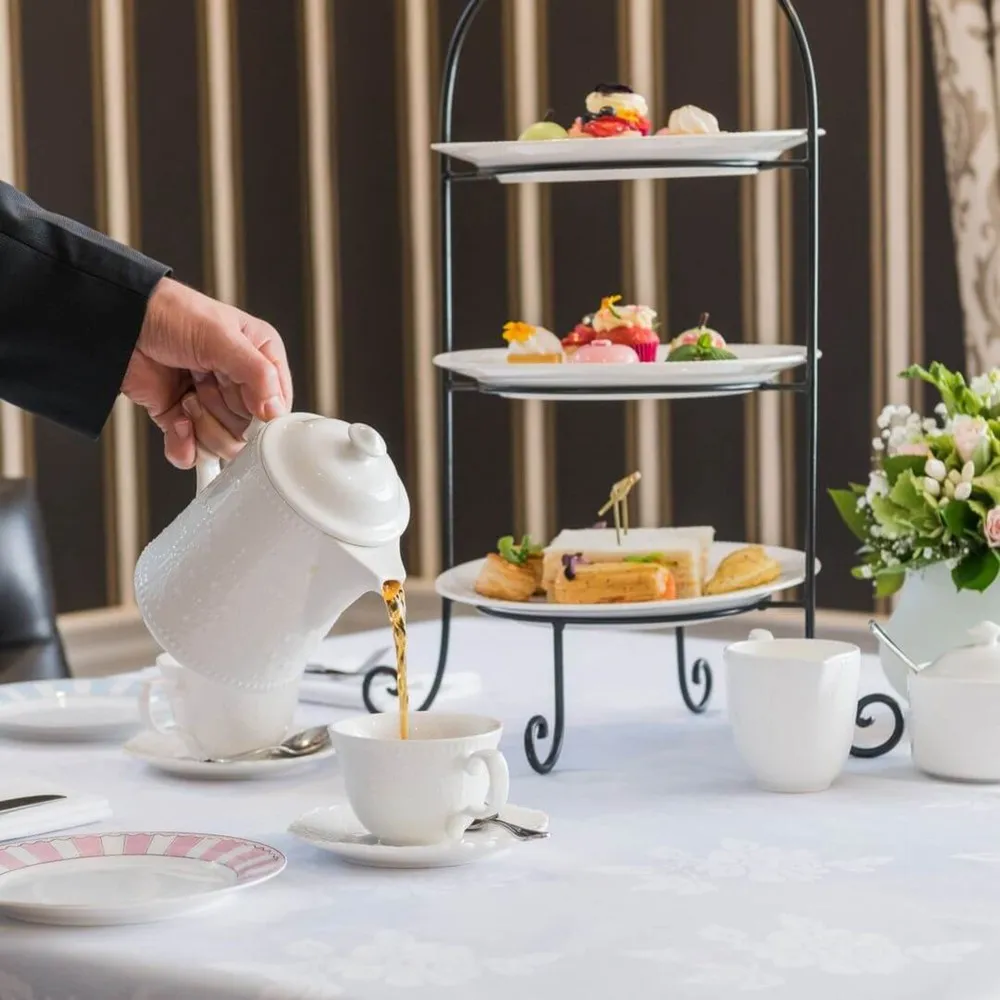 High tea cake stand at The George