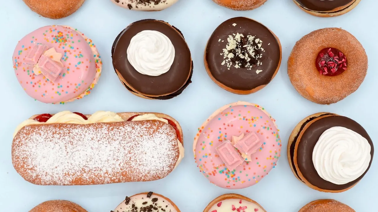 Tray of mixed donuts