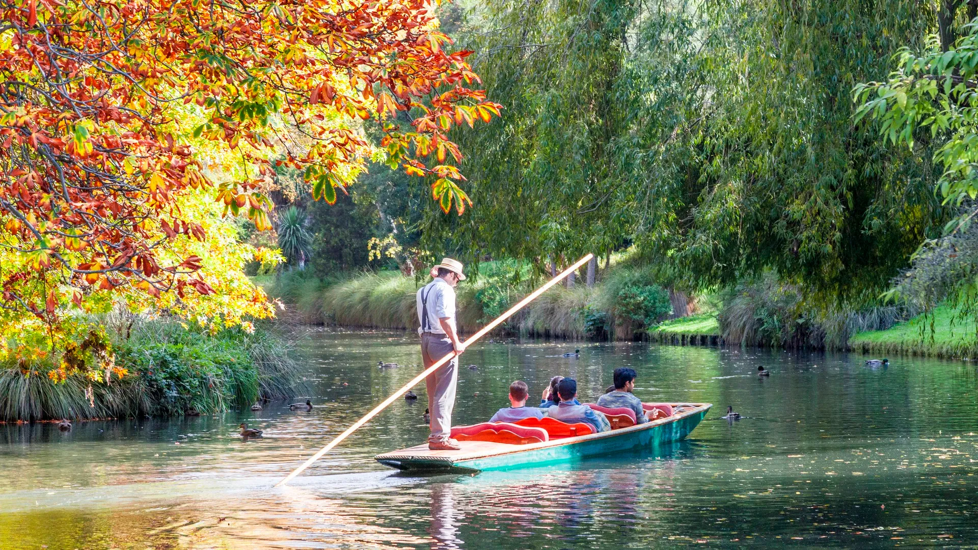 Punting on the avon in autumn