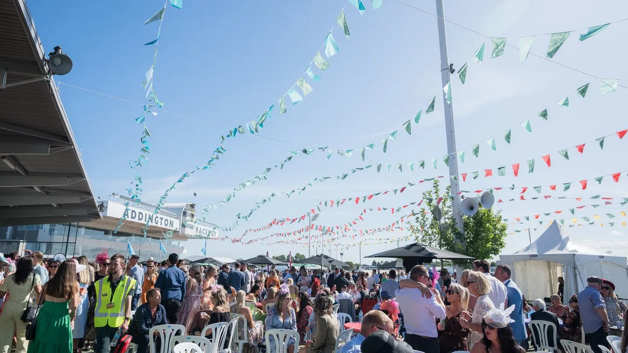People enjoying Cup Day at Addington