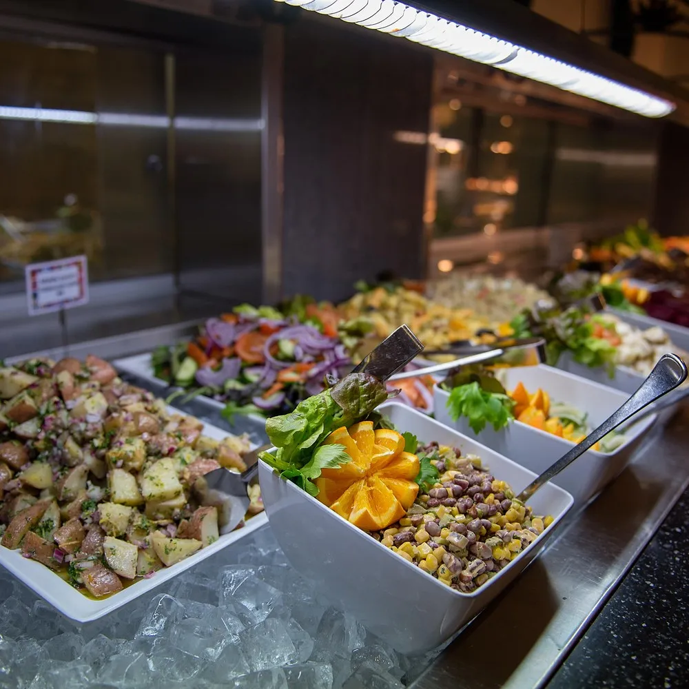 Selection of salads at the buffet