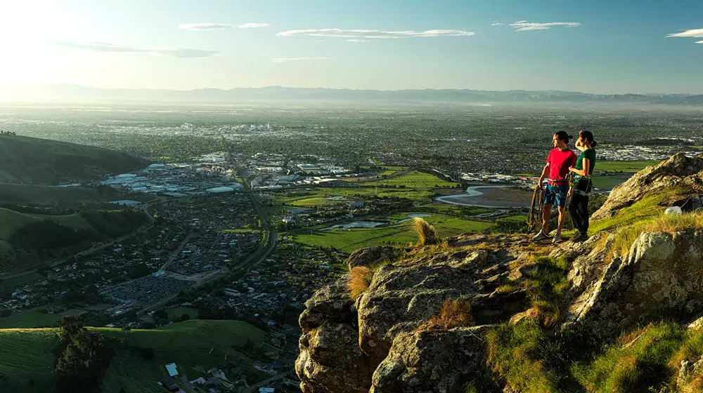 Hero Christchurch Port Hills Standing Climbing